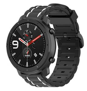 Strap-it Xiaomi Amazfit GTR sport gesp band (zwart/wit)