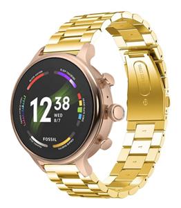 Strap-it Fossil Gen 6 (42mm) stalen band (goud)