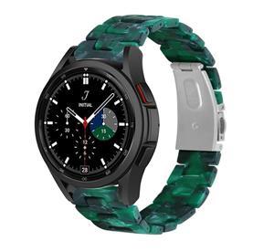 Strap-it Samsung galaxy watch 4 Classic - resin band (groen)