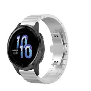 Strap-it Garmin Venu 2s metalen band - 40mm- zilver
