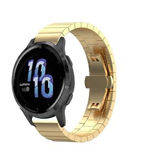 Strap-it Garmin Venu 2s metalen band - 40mm - goud