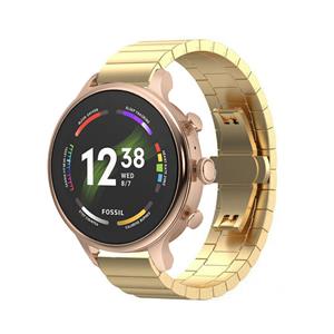 Strap-it Fossil Gen 6  (42mm) metalen band (goud)