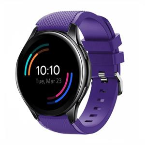 Strap-it OnePlus Watch siliconen band (paars)