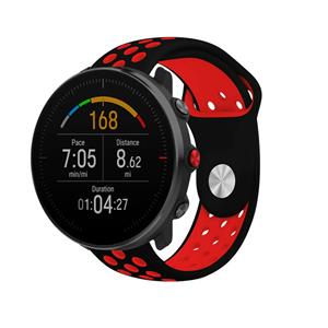 Strap-it Polar Vantage M sport band (zwart/rood)