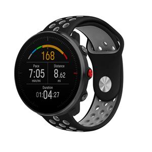Strap-it Polar Vantage M sport band (zwart/grijs)