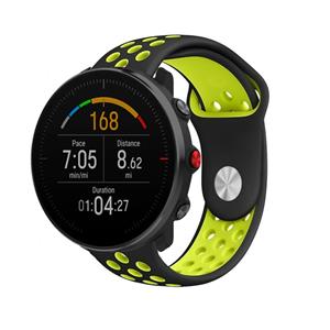 Strap-it Polar Vantage M sport band (zwart/geel)