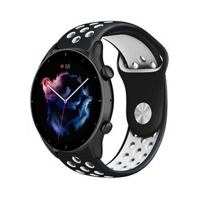 Strap-it Amazfit GTR 3 sport band (zwart/wit)
