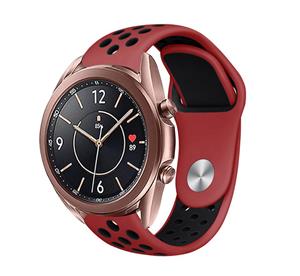 Strap-it Samsung Galaxy Watch 3 41mm sport band (rood/zwart)