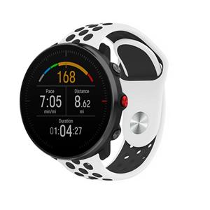 Strap-it Polar Vantage M sport band (wit/zwart)