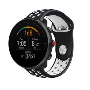 Strap-it Polar Vantage M sport band (zwart/wit)