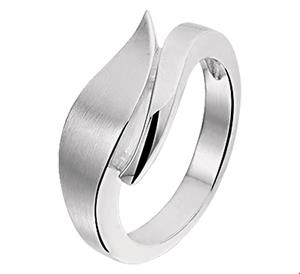 Tft Ring Poli/mat Zilver Gerhodineerd