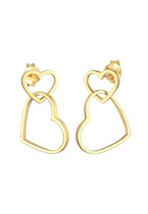 Elli Dames Oorbellen Steker Hart Liefde Trend in 925 Sterling Zilver
