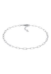 Elli Dames Schakel Ketting Ovaal Basic Zomer Trend Verstelbaar in 925 Sterling Zilver Verguld