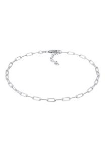 Elli, Fußschmuck Glieder Oval Basic Chain Optik 925 Silber in silber,  für Damen