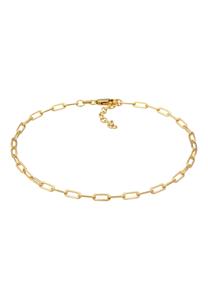 Elli, Fußschmuck Glieder Oval Basic Chain Optik 925 Silber in gold,  für Damen