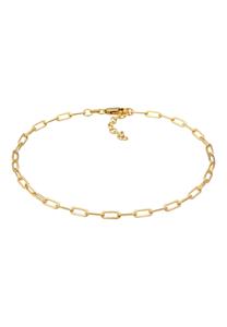 Elli, Fußschmuck Glieder Oval Basic Chain Optik 925 Silber in gold,  für Damen