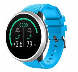 Strap-it Polar Unite twill siliconen band (lichtblauw)