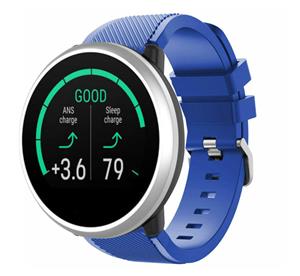 Strap-it Polar Unite twill siliconen band (blauw)