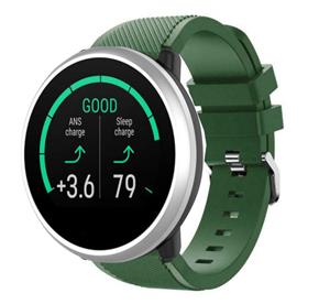Strap-it Polar Unite twill siliconen band (legergroen)