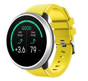Strap-it Polar Unite twill siliconen band (geel)