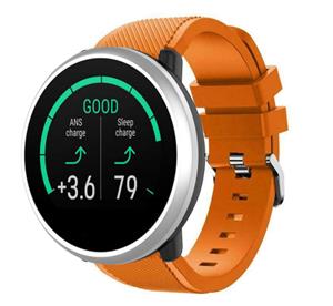 Strap-it Polar Unite twill siliconen band (oranje)