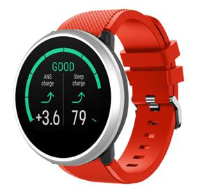 Strap-it Polar Unite twill siliconen band (rood)