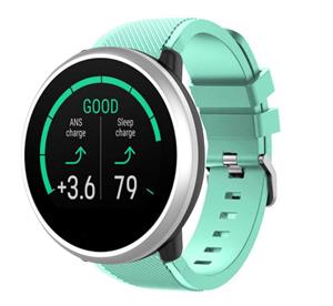 Strap-it Polar Unite twill siliconen band (aqua)