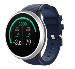 Strap-it Polar Unite twill siliconen band (donkerblauw)