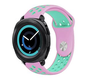 Strap-it Samsung Gear Sport sport band (roze/aqua)