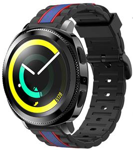 Strap-it Samsung Gear Sport Special Edition Band (zwart/blauw)