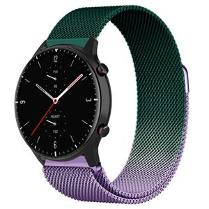 Strap-it Amazfit GTR 2 Milanese band (paars/groen)