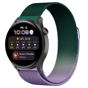 Strap-it Huawei Watch 3 (Pro) Milanese band (paars/groen)