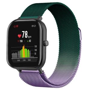 Strap-it Xiaomi Amazfit GTS Milanese band (paars/groen)