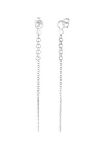 Elli Damesplug erwtenketting plaatje ronde trend van 925 Sterling Zilver