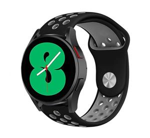 Strap-it Samsung Galaxy Watch 5 - 40mm sport band (zwart/grijs)