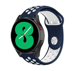 Strap-it Samsung Galaxy Watch 5 - 44mm sport band (blauw/wit)