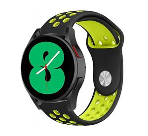 Strap-it Samsung Galaxy Watch 5 Pro - 46mm sport band (zwart/geel)