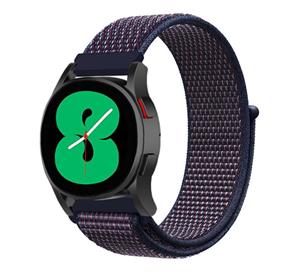 Strap-it Samsung Galaxy Watch 5 - 44mm nylon band (paars/blauw)
