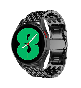 Strap-it Samsung Galaxy Watch 5 - 44mm stalen draak bandje (zwart)