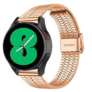 Strap-it Samsung Galaxy Watch 5 - 44mm roestvrij stalen band (rosé goud)