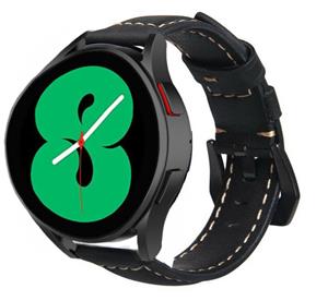 Strap-it Samsung Galaxy Watch 5 Pro - 46mm leren bandje (zwart)