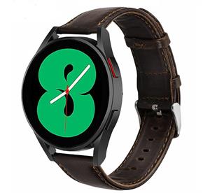 Strap-it Samsung Galaxy Watch 5 - 40mm leren bandje (donkerbruin)