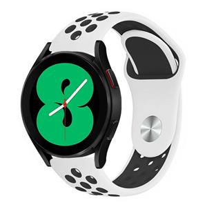 Strap-it Samsung Galaxy Watch 5 Pro - 46mm sport band (wit/zwart)