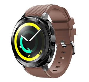 Strap-it Samsung Gear Sport siliconen band (koffiebruin)