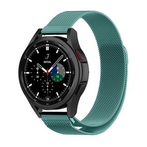 Strap-it Samsung Galaxy Watch 4 Classic 46mm Milanese band (groen)