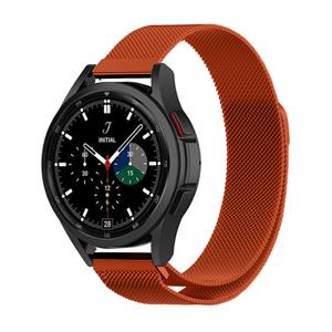 Strap-it Samsung Galaxy Watch 4 Classic 42mm Milanese band (oranje)