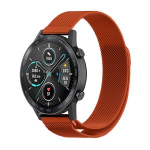 Strap-it Honor Magic Watch 2 Milanese band (oranje)