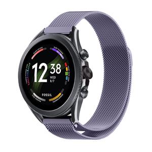 Strap-it Fossil Gen 6 - 44mm Milanese band (lichtpaars)