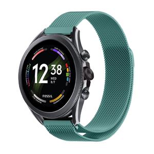 Strap-it Fossil Gen 6 - 44mm Milanese band (groen)