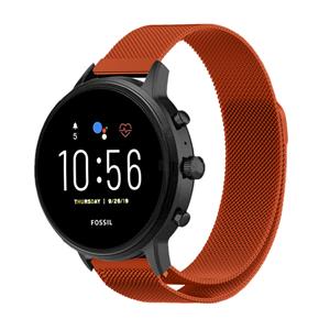 Strap-it Fossil Gen 5 Milanese band (oranje)